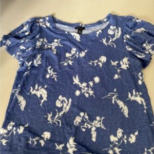 Floral Blue Kids Top